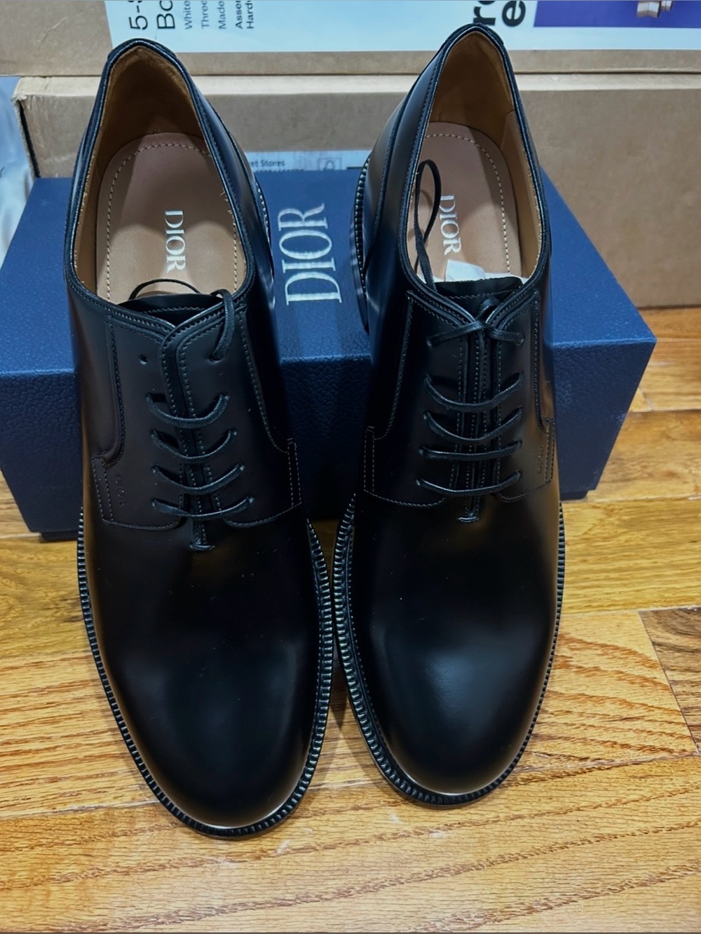 Dior Black Leather Lace-Up Derbies